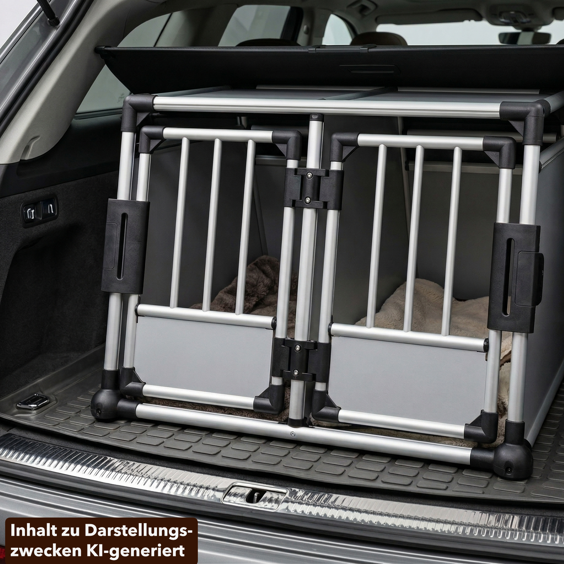 Trixie Doppel-Transportbox Aluminium