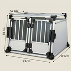 Trixie Doppel-Transportbox Aluminium