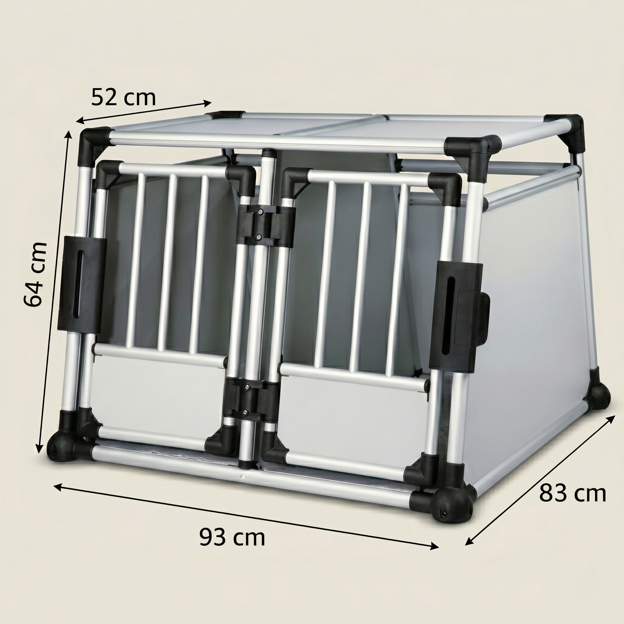 Trixie Doppel-Transportbox Aluminium